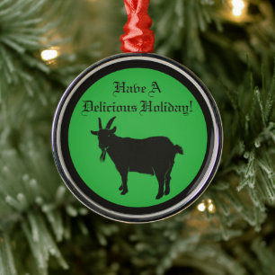 Schwarzer Ziegenjunge Horror live Ornament Aus Metall