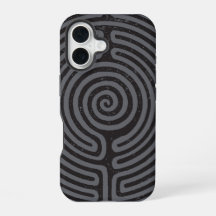 Schwarzer Zirkel Labyrinth (Grau) Kunst, Kunst und