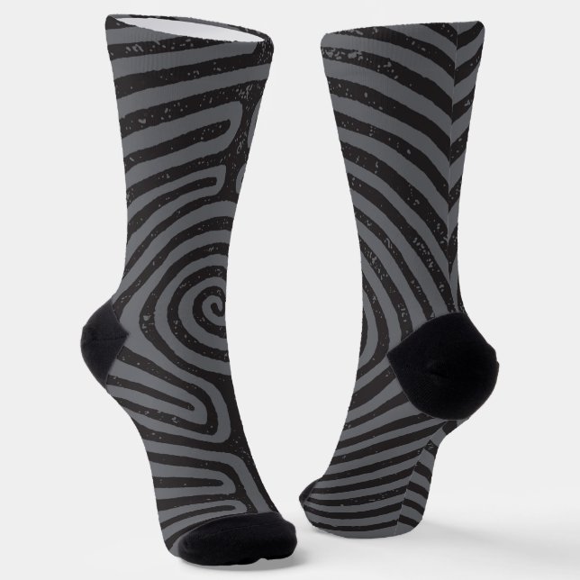 Schwarzer Zirkel Labyrinth (Grau) Kunst, Kunst und Socken (Gewinkelt)