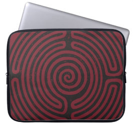Schwarzer Zirkel Labyrinth (Maroon) Kunst, Kunst u Laptopschutzhülle