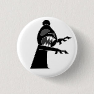 Schwarzer Zombie-Bischofs-Knopf Button