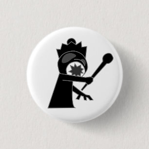 Schwarzer Zombie-Königin-Knopf Button