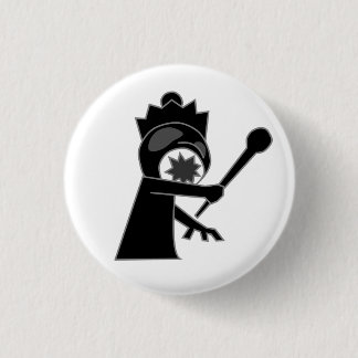 Schwarzer Zombie-Königin-Knopf Button