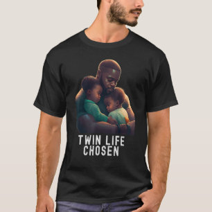 Schwarzer Zwillingsvater Vatertag Zwillingsleben a T-Shirt