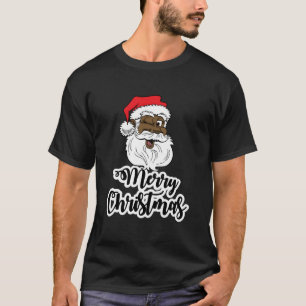Schwarzer zwinkerender Weihnachtsmann Fröhlicher a T-Shirt