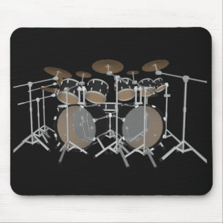 Schwarzes 10 Stück-Trommel-Ausrüstung - schwarzes Mousepad