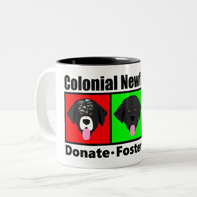 Schwarzes 11 Unze Zwei-Ton Tasse (Vorderseite Links)