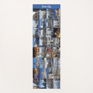 Schwarzes 32-Foto-Collage-Raster-Reise-Custom Yogamatte