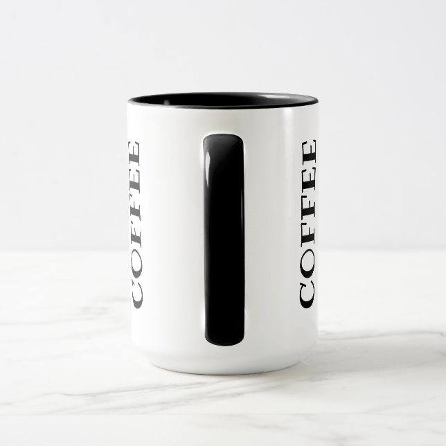 Schwarzes 444-ml-kombinierte Tasse (Griff)