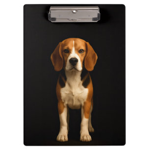 Schwarzes 4 Luxe-Clipboard, freundlicher Beagle Klemmbrett