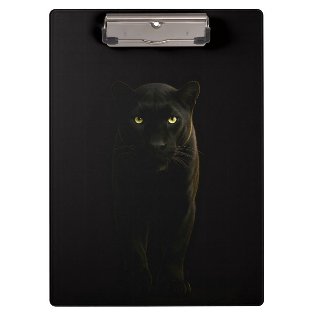 Schwarzes 4 Luxe-Clipboard, Schwarzer Panther Klemmbrett (Vorderseite)