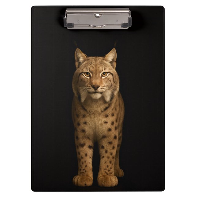 Schwarzes 4 Luxe-Clipboard, Stiller Luchs Klemmbrett (Vorderseite)