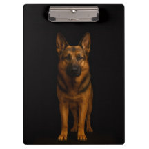 Schwarzes 4 Luxe-Clipbord, Deutscher Schäferhund
