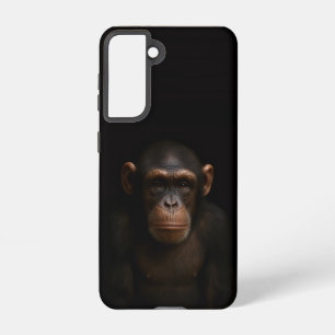 Schwarzes 4 Luxe Galaxy S21 Case, Serener Schimpan Samsung Galaxy Hülle