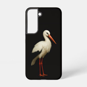 Schwarzes 4 Luxe Galaxy S22 Case, Anmutiger Storch Samsung Galaxy Hülle