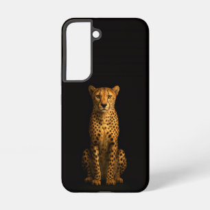 Schwarzes 4 Luxe Galaxy S22 Case, eleganter Gepard Samsung Galaxy Hülle