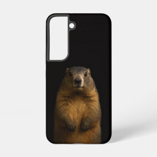 Schwarzes 4 Luxe Galaxy S22 Case, Fluffy Marmot Samsung Galaxy Hülle
