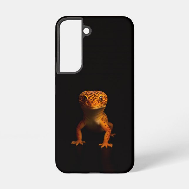 Schwarzes 4 Luxe Galaxy S22 Case, Leopardgecko Samsung Galaxy Hülle (Rückseite)