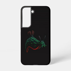Schwarzes 4 Luxe Galaxy S22 Case, Neon-Seeschnecke Samsung Galaxy Hülle