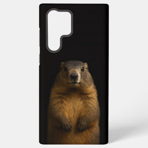 Schwarzes 4 Luxe Galaxy S22 Ultra, Fluffy Marmot Samsung Galaxy Hülle