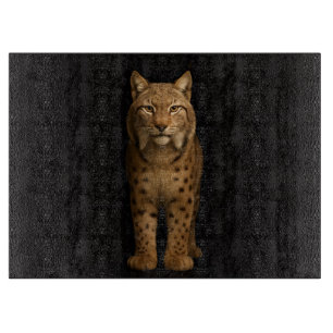 Schwarzes 4 Luxe Glasboard Silent Lynx Schneidebrett
