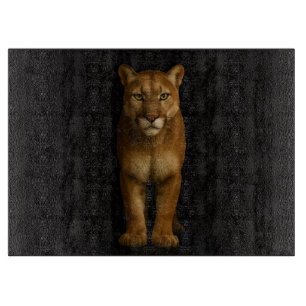 Schwarzes 4 Luxe Glasboard Silent Prime Puma Schneidebrett