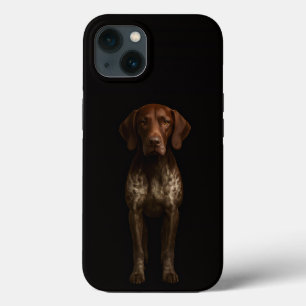 Schwarzes 4 Luxe iPhone 13, Deutscher Pointer Hund Case-Mate iPhone Hülle