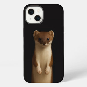Schwarzes 4 Luxe iPhone 13, Elegantes Wiesel 13 Hülle