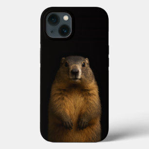 Schwarzes 4 Luxe iPhone 13, Fluffy Marmot Case-Mate iPhone Hülle
