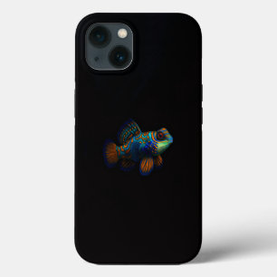 Schwarzes 4 Luxe iPhone 13, Mandarin-Dragonet-Fisc 13 Hülle