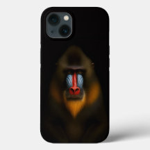 Schwarzes 4 Luxe iPhone 13, Mandrill-Affe