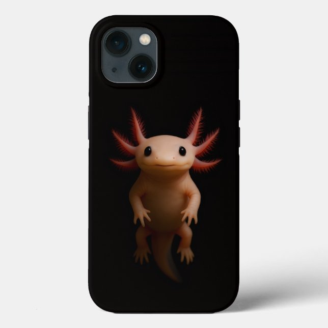 Schwarzes 4 Luxe iPhone 13, Mexikanischer Axolotl Case-Mate iPhone Hülle (Rückseite)