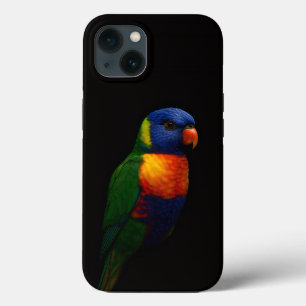 Schwarzes 4 Luxe iPhone 13, Regenbogen-Lori-Papage Case-Mate iPhone Hülle