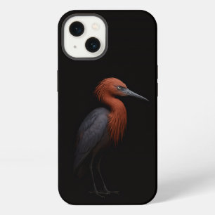 Schwarzes 4 Luxe iPhone 13, Rötlicher Reiher 13 Hülle