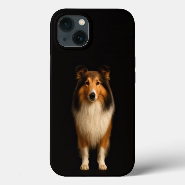 Schwarzes 4 Luxe iPhone 13, treuer Collie Case-Mate iPhone Hülle (Rückseite)