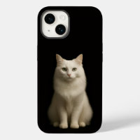 Schwarzes 4 Luxe iPhone 14 Case, Türkisch Angora-K