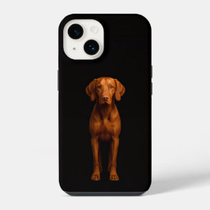 Schwarzes 4 Luxe iPhone 14 Mate, Agile Vizsla-Hund Hülle