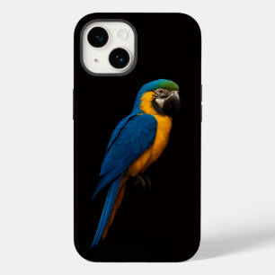Schwarzes 4 Luxe iPhone 14 Mate, Blau Gelber Ara Case-Mate iPhone 14 Hülle