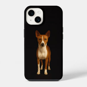 Schwarzes 4 Luxe iPhone 14 Mate, eleganter Basenji Hülle