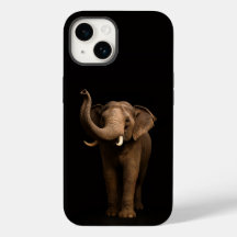 Schwarzes 4 Luxe iPhone 14 Mate, Mächtiger Elefant