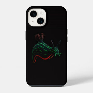 Schwarzes 4 Luxe iPhone 14 Mate, Neon-Meeresnackts Hülle
