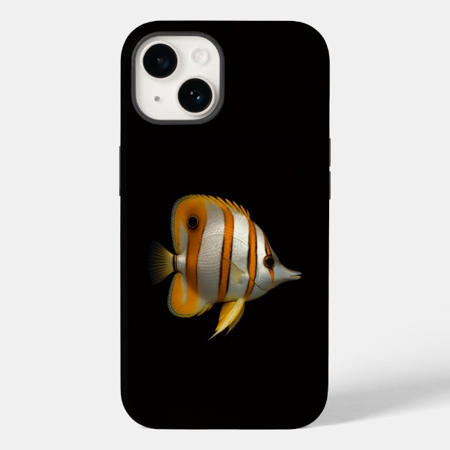 Schwarzes 4 Luxe iPhone 14 Mate, Riff-Schmetterlin Case-Mate iPhone Hülle (Rückseite)