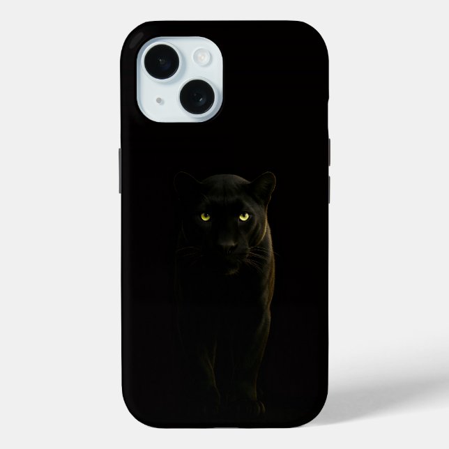 Schwarzes 4 Luxe iPhone 15 Case, Black Panther Case-Mate iPhone Hülle (Rückseite)
