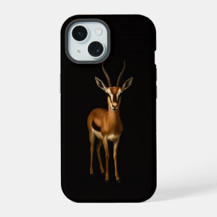 Schwarzes 4 Luxe iPhone 15 Case, Elegante Gazella Hülle