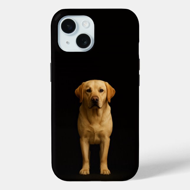 Schwarzes 4 Luxe iPhone 15 Case, Minimalist Case-Mate iPhone Hülle (Rückseite)