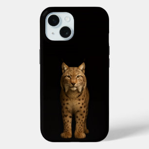 Schwarzes 4 Luxe iPhone 15 Case, Stiller Luchs Case-Mate iPhone Hülle