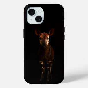 Schwarzes 4 Luxe iPhone 15 Case, Wald Okapi Case-Mate iPhone Hülle