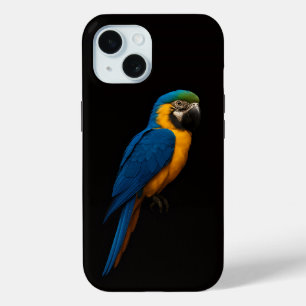 Schwarzes 4 Luxe iPhone 15 Mate, Blau Gelbe Ara Case-Mate iPhone Hülle
