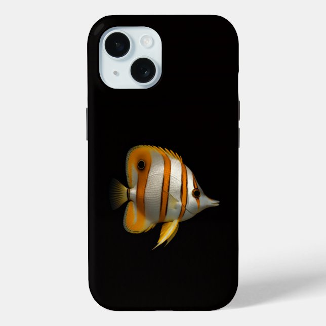 Schwarzes 4 Luxe iPhone 15 Mate, Riff-Schmetterlin Case-Mate iPhone Hülle (Rückseite)