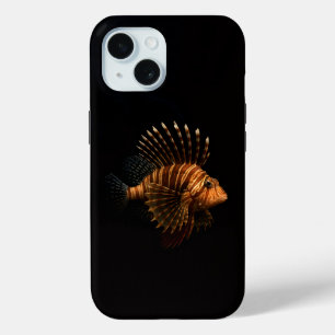 Schwarzes 4 Luxe iPhone 15 Mate, Roter Löwenfisch Case-Mate iPhone Hülle